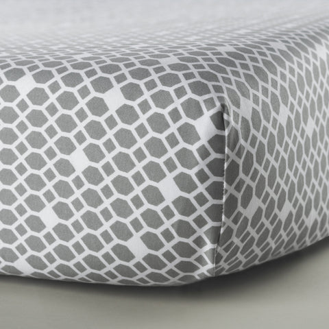 Oilo Diamond Crib Sheet - Stone Oilo Diamond Crib Sheet - Stone