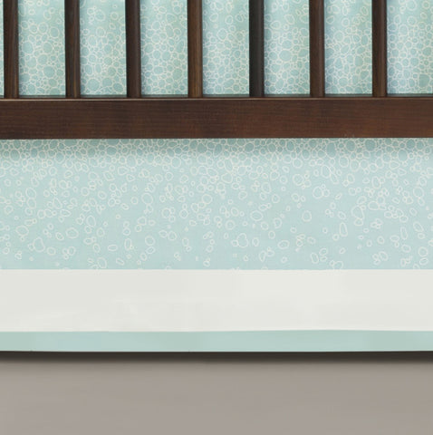 Oilo Raindrops Crib Skirt - Aqua Oilo Raindrops Crib Skirt - Aqua