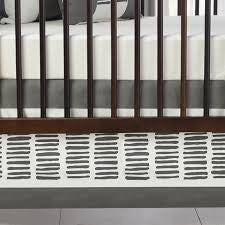 Oilo Sticks Crib Skirt - Pewter Oilo Sticks Crib Skirt - Pewter